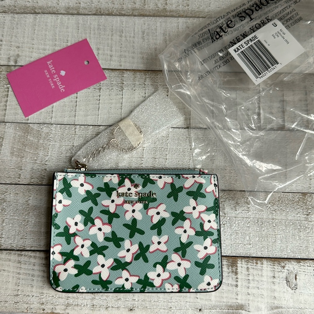 Nwt kate spade floral pop print bitsy card holder